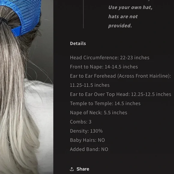 Topless White Sands beach long wig - Picture 14 of 14